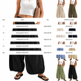 thumbnail image 3 of Holzkary Women's Balloon Pants Elastic High Waist Wide Leg Loose Pleated Harem Pants Summer, Casual Pants with Side Pockets for Spring Fall Summer Beach Vacation and Travel Army Green Xxl, 3 of 6
