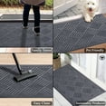 thumbnail image 4 of A1HC Indoor Outdoor Mat, Front and Back Entrance Welcome Mats, Front Door Patio Mats 18X30 Inches, Non-Slip Easy Clean Entrance Washable Doormats, Dark Grey, 4 of 8