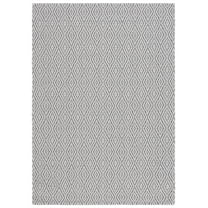 SAFAVIEH Martha Stewart Cotton Diamond Area Rug, Grey/Ivory, 6'7" x 9'