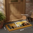 thumbnail image 2 of Abbott Collection 35-PFW-AN-2219 Row of Dogs Balcony Doormat, 10x30 inches L, Yellow, 2 of 8