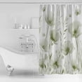 thumbnail image 4 of Sage Green Floral Shower Curtains for Bathroom Waterproof Fabric Bath Curtains Decor Bath Tub Curtain Botanical Flower Plant Herb Watercolor Decorative Shower Curtain Sets with 12 Hooks, 72x72 Inch, 4 of 6