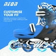 thumbnail image 5 of Yvolution Neon 2N1 Quad and Inline Skates Combo Girls and Boys, Kids Skates, Size 12-2, Blue, 5 of 6