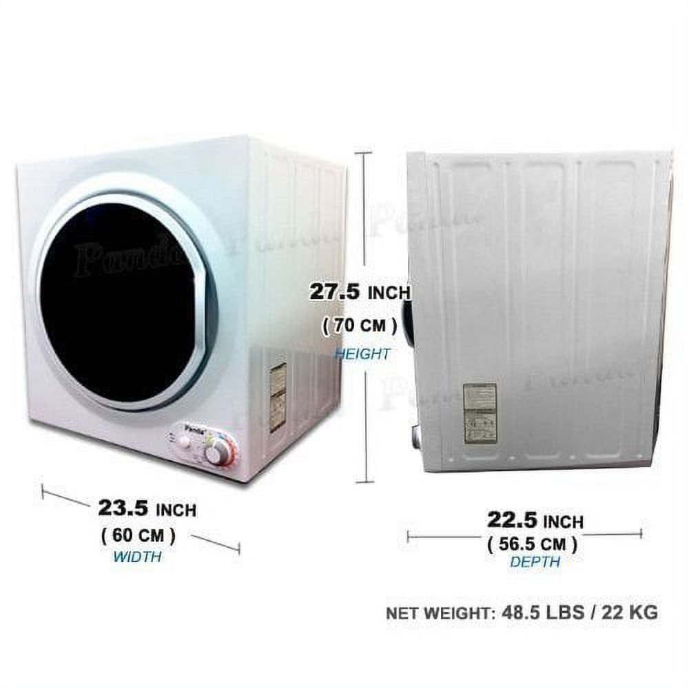 Panda 3.5 Cu.ft Compact Portable Electric Laundry Dryer PAN760SF, 13 Lbs  Capacity,White and Black 