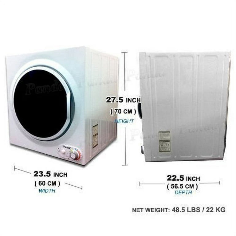 FUNKOL 1.50 cu. ft. White Compact Portable Laundry Electric Dryer