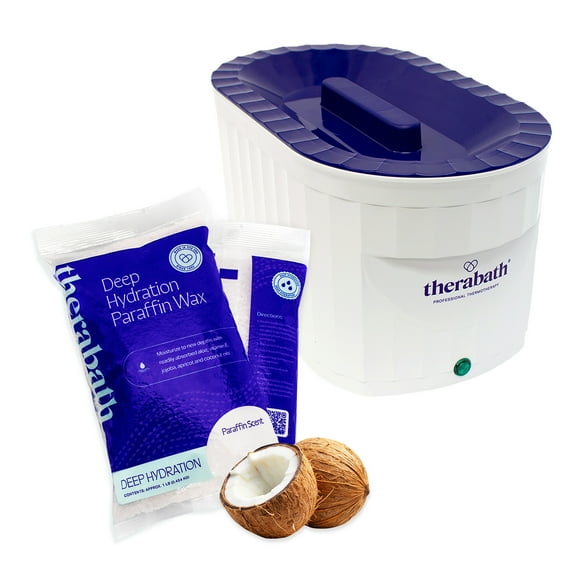 Therabath Professional Thermotherapy TB6 Paraffin Wax Bath with Deep Hydration Paraffin Wax Refills - Helps Muscle Stiffness - Heat Therapy - Made in USA - 6 lb. Clearly Coconut
