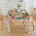 thumbnail image 3 of HAOXIT Square Tablecloth Colorful Floral Animal Kangaroo Tablecloths Square Polyester Washable Table Cover Wrinkle Free Anti-Fading Table Cloth for Picnic Kitchen Dinning Tabletop Decoration 60''x60'', 3 of 7