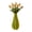 Gold & Green, variant on KGJQ Spiral Bud Vase, 3D Printed Modern Bud Vase, Artistic Plastic Vase for Flowers, Home Table Centerpiece Living Room Decor