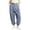 Blue, variant on Levmjia Women High Waisted Jogger Pants Cuffed Ankle Length Casual Lounge Pants with Pockets Solid Color Elastic Waist Trousers