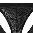 thumbnail image 3 of oelaio Mens Bulge Briefs Underwear Breathable Mesh Underpants Pouch Trunks Thong Low Rise Black XL, 3 of 4