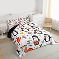 thumbnail image 3 of Castle Fairy Kawaii Penguin Full Size Comforter Sets,Cute Floral Animal Bedding Sets, 3 of 8