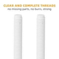 thumbnail image 3 of 2Pcs Plastic Toilet Seat Hinge Bolt Screw with Nuts Set 27x27mm(Random Screw Style), 3 of 5