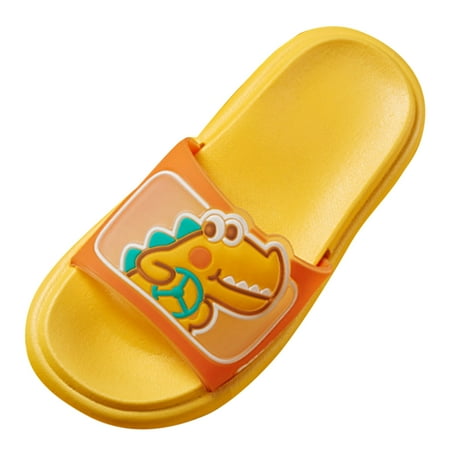 

Toddler Girl Unsex Shoes Slippers Dinosaur Summer Cartoon Sandals Size 34/35 Yellow