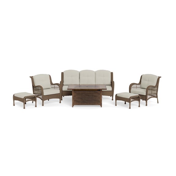 Rio Vista, 6pc Fire Table Sofa Set(6pc sofa set; 1 fire table)