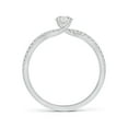 thumbnail image 2 of ANGARA Natural Twist Shank Diamond Engagement Ring in 14K White Gold for Women (Size-4.5mm| Color-H| Clarity-SI2) | April Birthstone, Anniversary, Jewelry Gift for Women | Natural Diamond Ring, 2 of 9