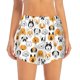 thumbnail image 2 of Balery Dog Faces Pantalones cortos deportivos para mujer con forro y dos bolsillos, elásticos, para entrenamiento, gimnasio, yoga-X-Large, 2 of 7