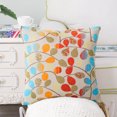 thumbnail image 3 of Throw Pillow Case CaliTime 18" X 18" Luxury Chenille Cute Leaves Cushion Cover Shell for Couch Sofa Home Decoration Ecru Orange Red Blue, 3 of 7