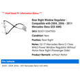 thumbnail image 2 of Rear Right Window Regulator - Compatible with 2004, 2006 - 2011 Mercedes-Benz G55 AMG 2003 2007 2008 2009 2010, 2 of 2