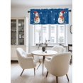 thumbnail image 2 of Christmas Winte Valances for Windows, Falling Snowflake Snowman Blue Light Filtering Window Treatment Valances, Rod Pocket Small Curtains for Kitchen/Bathroom, 60"x18", 2 of 9