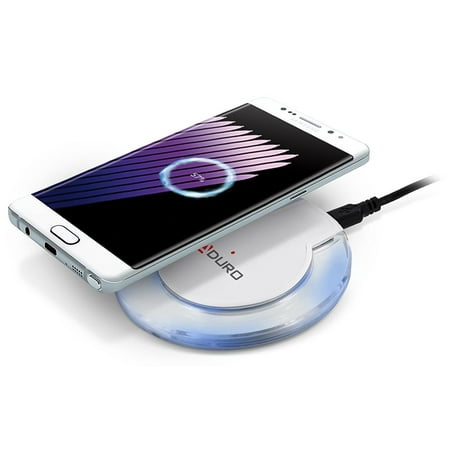 Aduro Ultra Slim iPhone X / 8 / 8 Plus Wireless Charger Charging Pad For All Qi Enabled Devices Samsung S8 / Plus / S7 / S7 Edge / Note 5 / S6 / S6 Edge / Apple iPhone X / 8 / Plus