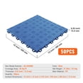 thumbnail image 4 of Garage Tiles Interlocking, 12x12x0.53in 50-Pack Floor Covering, Non-Slip Double-Sided Texture, for Garages, Basements, Repair Shops, Blue, 4 of 6