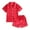 Red, variant on XIYNBAOK Kids Clothing Sets Outfit for Girls 10-12 Baby Girl Coming Home Outfit Teen Girl Tops Girls Bike Shorts Kids Clothes Cute Clothes for Girls 10-12, Blue 1-2 Years
