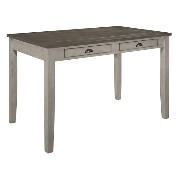 Lexicon Cottage Counter Height Dining Room Table in Brown and Light Gray