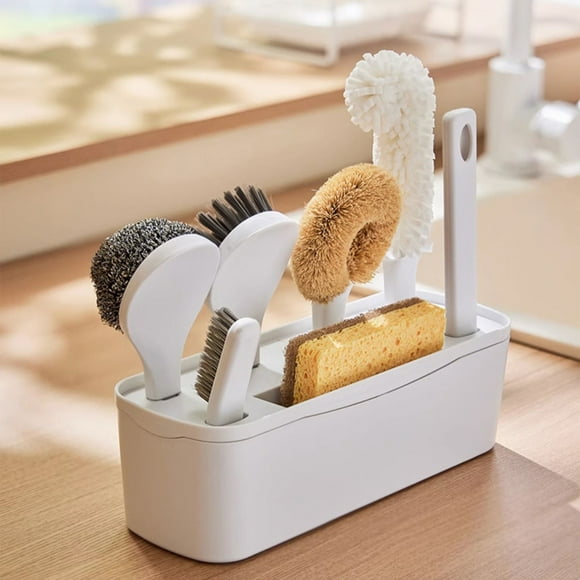 EGNMCR Kitchen Utensils Set, Storage Utensils Household Kitchen Cleaning Brush Multifunction With Handle Wire Brush Pot Cleaning Brush Brushes seven pieces