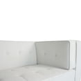 thumbnail image 4 of 3 - Seater Ivory White Velvet Sofa | With Removable High - Density Foam Cushions | Relaxed and Supportive Seating, 4 of 5