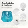 thumbnail image 4 of Yiaed Christmas Snow Print Women's Running Shorts with Liner 3 Zipper Pockets Elastic Workout Athletic Gym Yoga Shorts-X-Large, 4 of 7