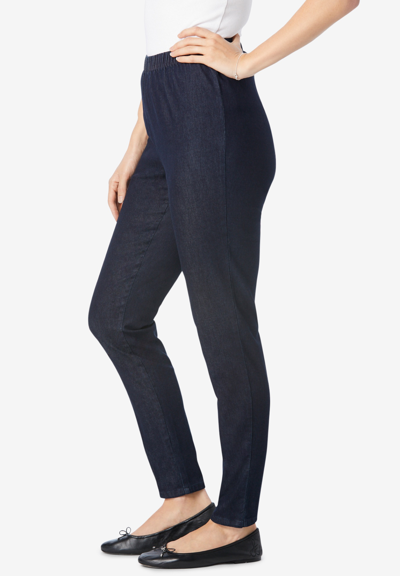 Woman Within Women's Plus Size Tall Fineline Denim Jegging Jegging - image 4 of 5