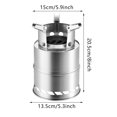 Dengmore Camping Stove Portable Charcoal Grill Stainless Steel Folding Wood Burning Stoves for Picnic BBQ Camp Hiking with Grill Grid Outdoor Tabletop Picnics Smoker, Cooking