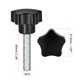 thumbnail image 2 of Uxcell M10 x 60mm Rosca macho 47.5mm Cabeza perillas en forma de estrella galvanizadas negras 1 paquete, 2 of 5