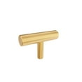 thumbnail image 1 of Liko Series 2 in. (50 mm) Solid Gold Brushed Pull Kitchen Hardware Cabinet Handles T-Bar Cabinet & Furniture Knob Pull - 25 Pack, 1 of 4