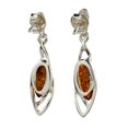 thumbnail image 4 of Sterling Silver and Baltic Honey Amber Earrings "Milena", 4 of 7