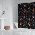 thumbnail image 2 of Halloween Pumpkins Skulls and Bats Shower Curtain 72"x72" ,Bathroom Decorative Shower Curtains Set with 12 Hooks,Modern Waterproof Washable Shower Curtain, 2 of 6