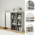 thumbnail image 5 of 14.6 * 43.8 * 30.7 inches 2x3 Cube Storage Book Shelf, Engineered Wood 6 Cube Closet Organizer with Open Shelves, Wooden Storage Cubes for Bedroom, Bathroom, Office, Light Gray, 5 of 14