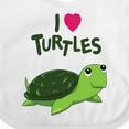 thumbnail image 4 of Inktastic I Love Turtles Boys or Girls Baby Bib, 4 of 4