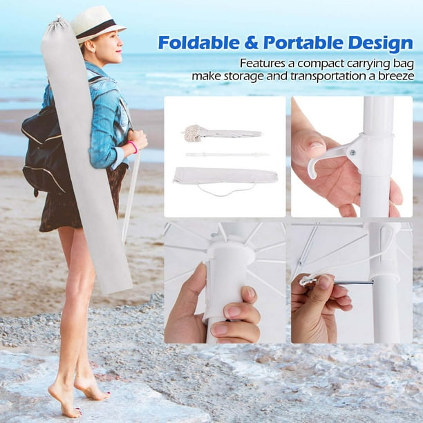 goplus patio umbrella SPSUPE Patio, Solar Powered with 18 LED Lights, Beige, 9 ft (Patio Umbrella) : Patio, Lawn & Garden patio shops like cafe Goplus 10-ft Offset Patio Umbrella