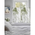 thumbnail image 4 of Kitchen Curtains 54 Inches length, Sage Green Flower Window Treatment Curtain Drapes, Watercolor Gradient Retro Floral Decorative Window Curtains for Bedroom Cafe, 52"x54", 2 Panels, 4 of 7
