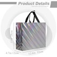 thumbnail image 4 of 16 Pcs Unique Dazzling Silver Reusable Gift Bags with Handles & Bases, Shiny Non-woven Holiday Goodie Bags Bulk for Birthday, Wedding, Party- 12.6x4.7x11 In, 4 of 11