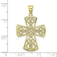 thumbnail image 3 of FJC Finejewelers 10k Yellow Gold Filigree Cross with Curved Tips Charm, 3 of 6