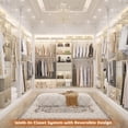 thumbnail image 5 of Homieasy Closet System - 4.75-8FT Closet Organizer System with Wooden Drawers & Cube Storage Organizer, 96" Closet Systems with Cuttable Hanging Shelvings for Nursery, White Oak, 5 of 7