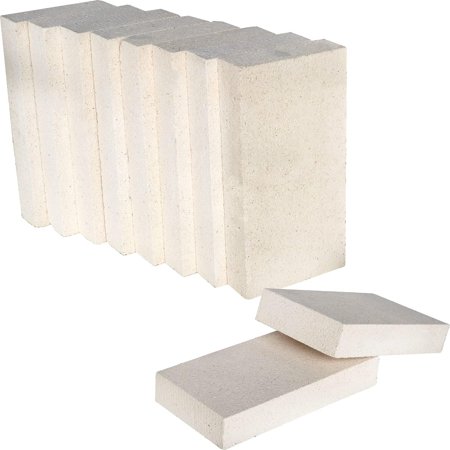 Insulating Fire Bricks - 1.5" x 4.5" x 9" - Pack of 10-2500F Rated - Fire Bricks for Fireplace Wood Stove Furnace Pizza Oven Kiln Forge Fire Pit Jewelry Soldering, Heat Insulation Block