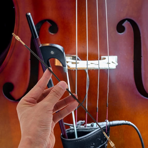 HOMEMAXS Black Steel Wire Cello Tuner Set for Cello Accessories 2 Pieces