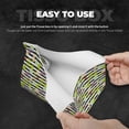 thumbnail image 5 of Lsque Striped With Palm Tree Branches Printed Long Tissue Box Cover Holder, Facial Paper Organizer Dispenser,Triangle with Bottom Belt, PVC Leather Decorative Organizer, 5 of 9