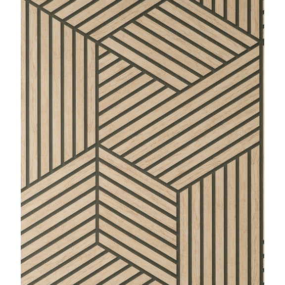 Fine Decor Gerrit Light Brown Geometric Panel Wallpaper