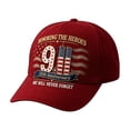 thumbnail image 2 of 9/11 25th Anniversary Patriotic Baseball Cap Honoring The Heroes We Will Never Forget American Flag Embroidered Tactical Dad Hat for Men Women, 2 of 5