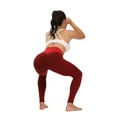 thumbnail image 5 of Women Booty Yoga Pants High Waisted Ruched Butt Lift Textured Leggings Anti Cellulite Workout Running Tights, 5 of 6