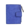 thumbnail image 1 of Laklulu Cartera pequeña de cuero con bolsillo con cremallera y bloqueo para mujer, monedero con ranuras para tarjetas de crédito, 1 of 5