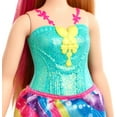 thumbnail image 3 of Poupée Barbie Princesse Barbie Dreamtopia Ronde blonde avec mèche rose, 3 of 6
